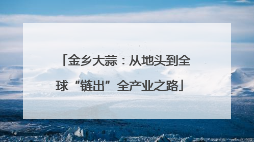 金乡大蒜：从地头到全球“链出”全产业之路
