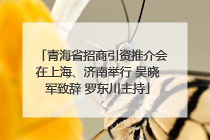 青海省招商引资推介会在上海、济南举行 吴晓军致辞 罗东川主持