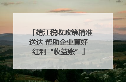 靖江税收政策精准送达 帮助企业算好红利“收益账”