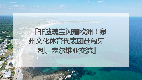 非遗瑰宝闪耀欧洲！泉州文化体育代表团赴匈牙利、塞尔维亚交流