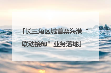 长三角区域首票海港“联动接卸”业务落地