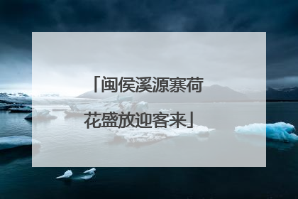 闽侯溪源寨荷花盛放迎客来