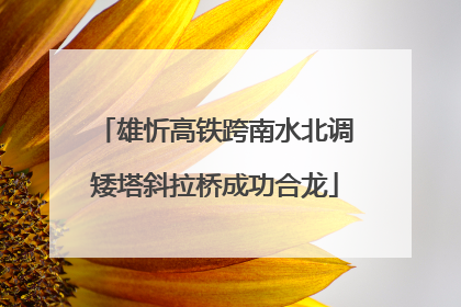雄忻高铁跨南水北调矮塔斜拉桥成功合龙
