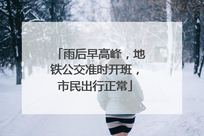 雨后早高峰，地铁公交准时开班，市民出行正常