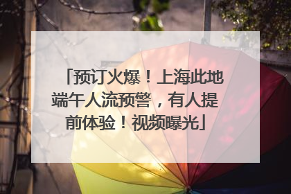 预订火爆！上海此地端午人流预警，有人提前体验！视频曝光