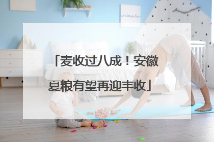 麦收过八成！安徽夏粮有望再迎丰收