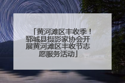 黄河滩区丰收季！郓城县摄影家协会开展黄河滩区丰收节志愿服务活动