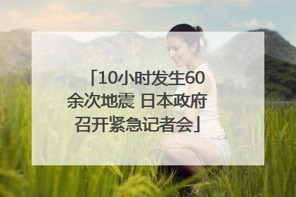 10小时发生60余次地震 日本政府召开紧急记者会