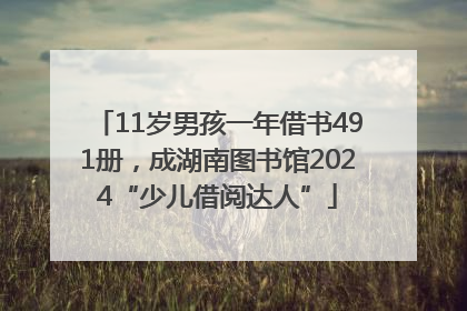 11岁男孩一年借书491册，成湖南图书馆2024“少儿借阅达人”