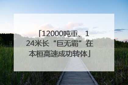 12000吨重、124米长“巨无霸”在本桓高速成功转体