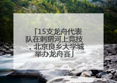 15支龙舟代表队在刺猬河上竞技，北京良乡大学城举办龙舟赛