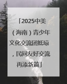2025中美（海南）青少年文化交流团抵琼，民间友好交流再添新篇
