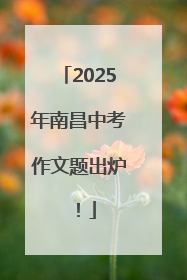 2025年南昌中考作文题出炉！
