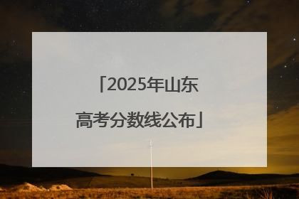2025年山东高考分数线公布