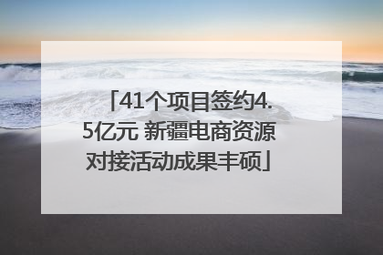 41个项目签约4.5亿元 新疆电商资源对接活动成果丰硕