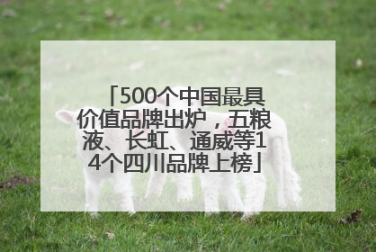 500个中国最具价值品牌出炉，五粮液、长虹、通威等14个四川品牌上榜