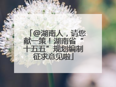 @湖南人，请您献一策！湖南省“十五五”规划编制征求意见啦